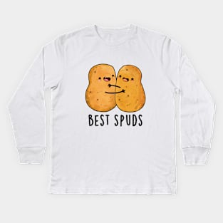 Best Spuds Cute Best Buddies Potato Pun Kids Long Sleeve T-Shirt